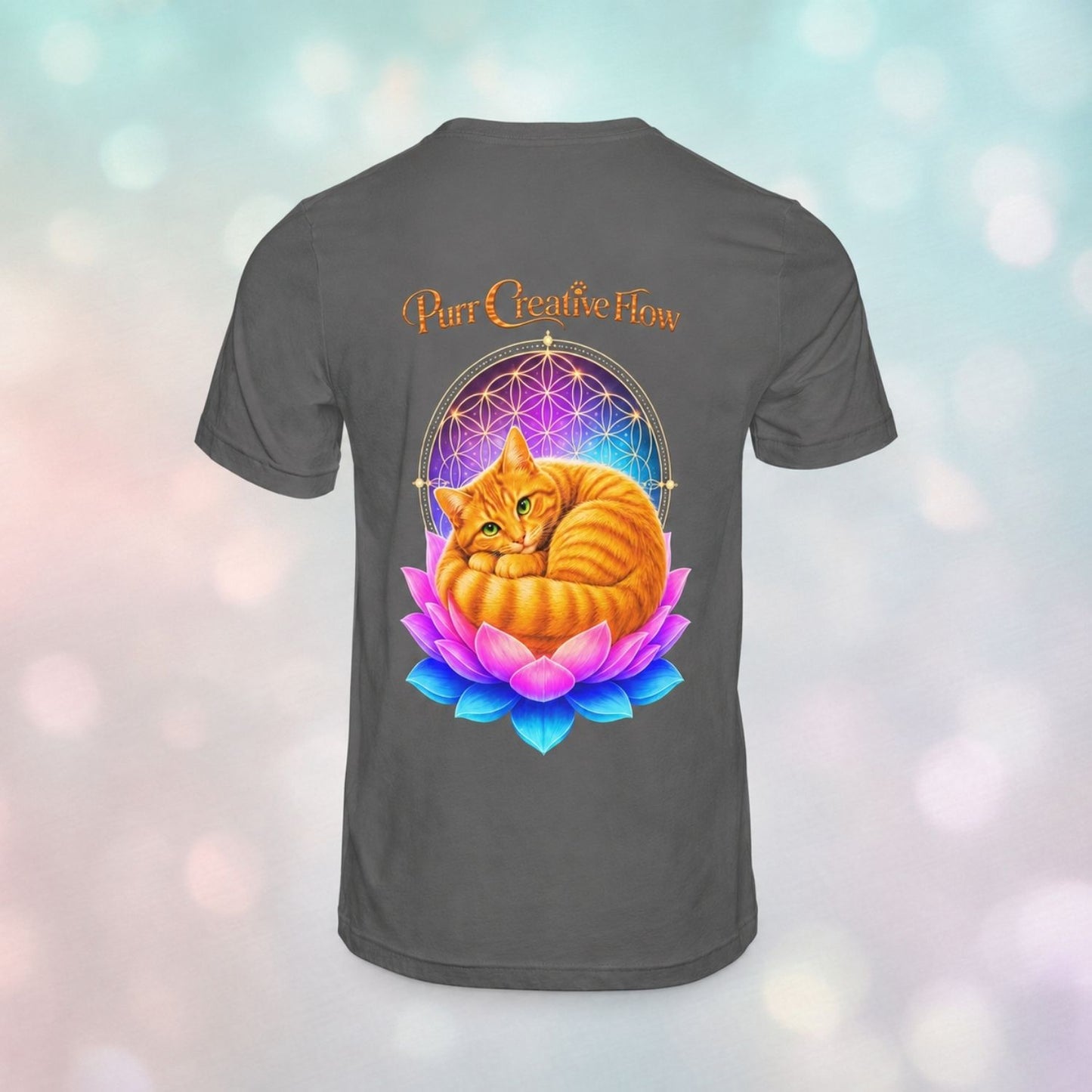 Purr Creative Flow | Lotus Cats Collection | Cat Premium Graphic Tee | Unisex