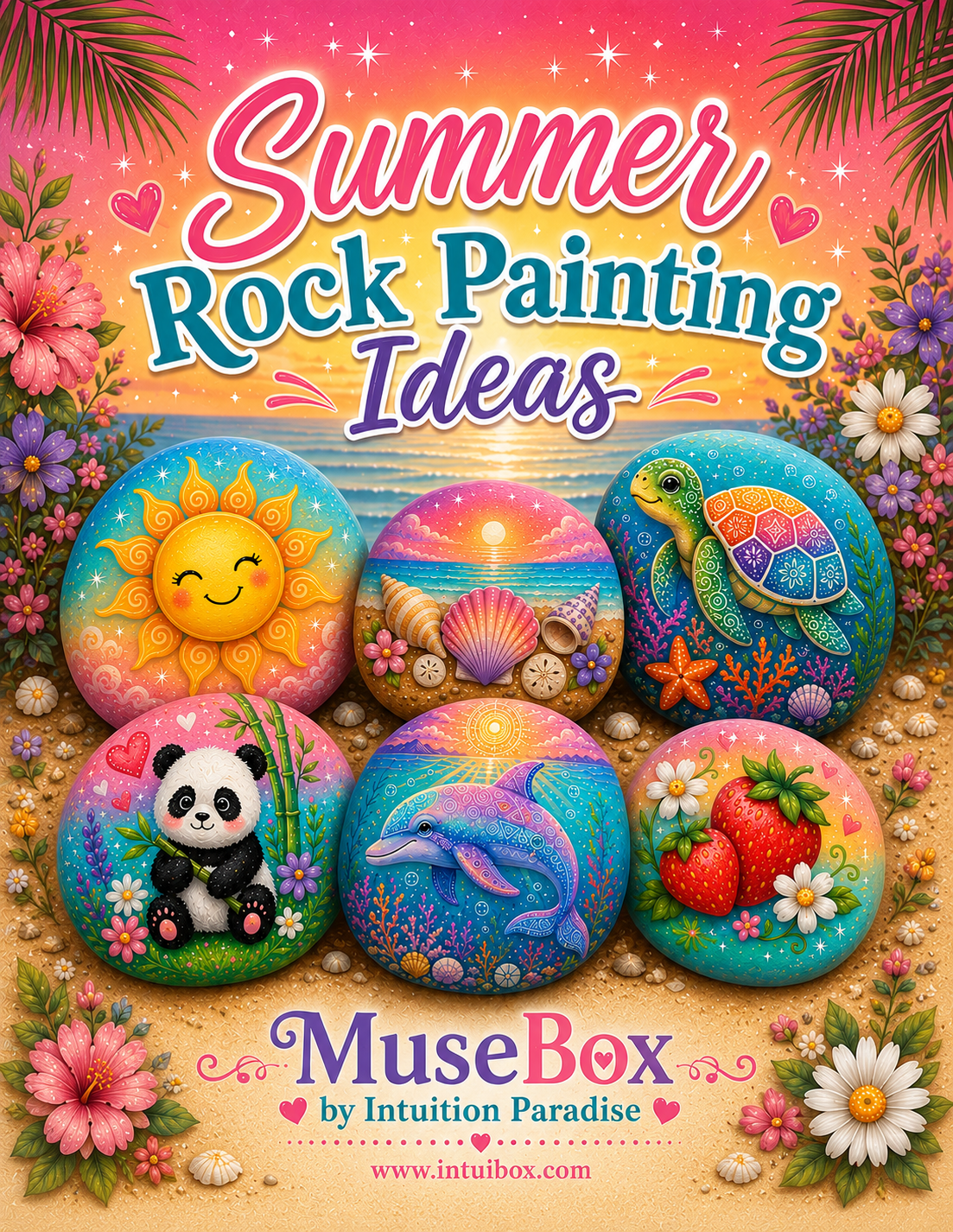 Summer Rock Painting Ideas Booklet | PDF Download | 34 Pages