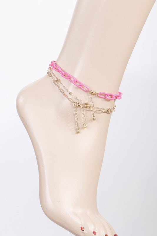 Multi Link Chain Anklet - Meta Description