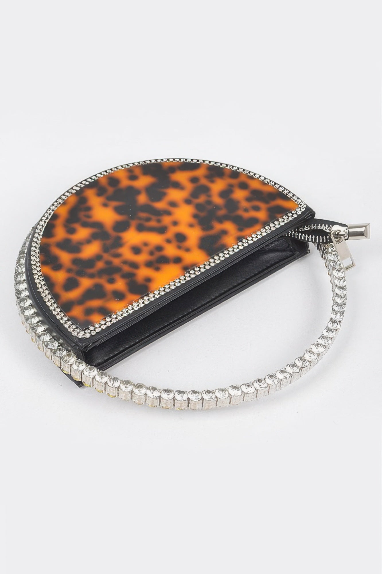 Rhinestone Handle Tortoise Bag - Meta Description