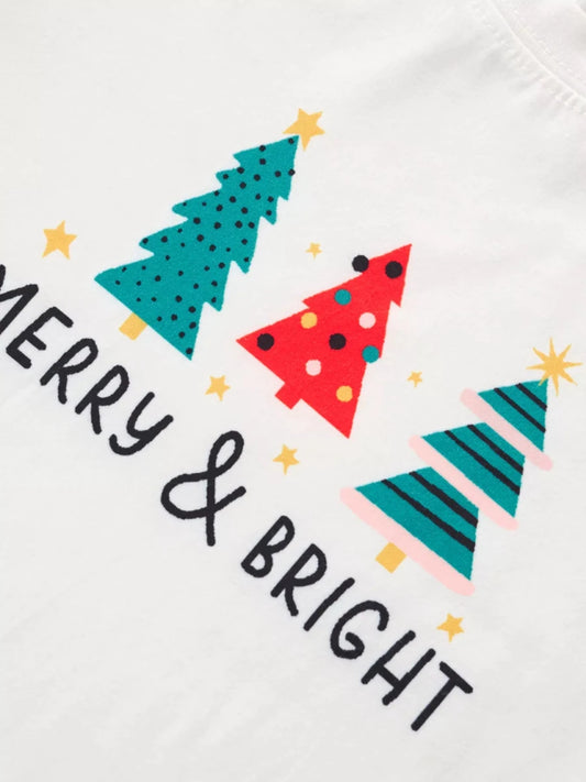 Merry & Bright Trees | Children's Christmas Pajama Set | 3Y-8Y - #variant_color# - #variant_size# - #variant_option#