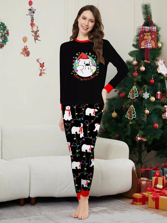 Polar Bear Print | Family Matching Christmas Pajama-Lounging Set | S-4XL - #variant_color# - #variant_size# - #variant_option#