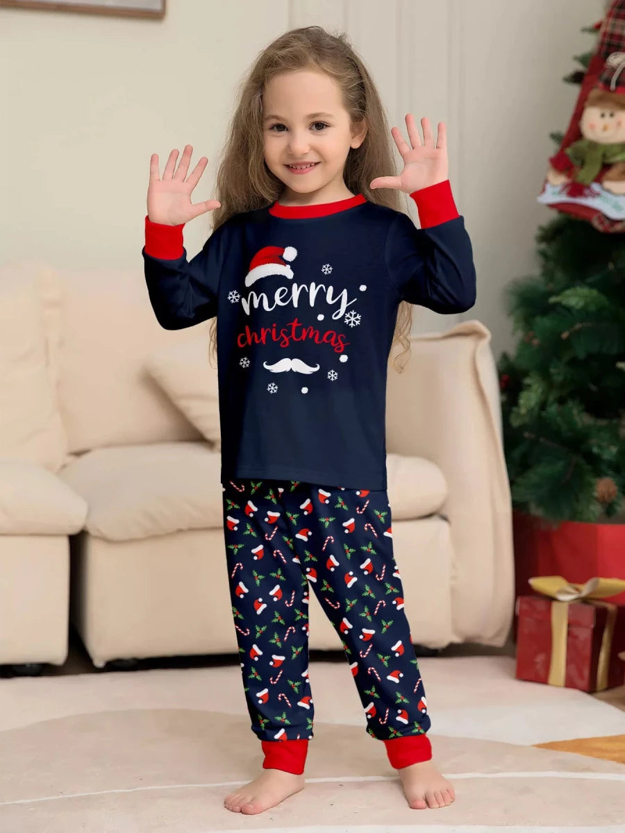 Santa's Hat and Candy Cane | Family Matching Christmas Pajama-Lounging Set | S-4XL - #variant_color# - #variant_size# - #variant_option#