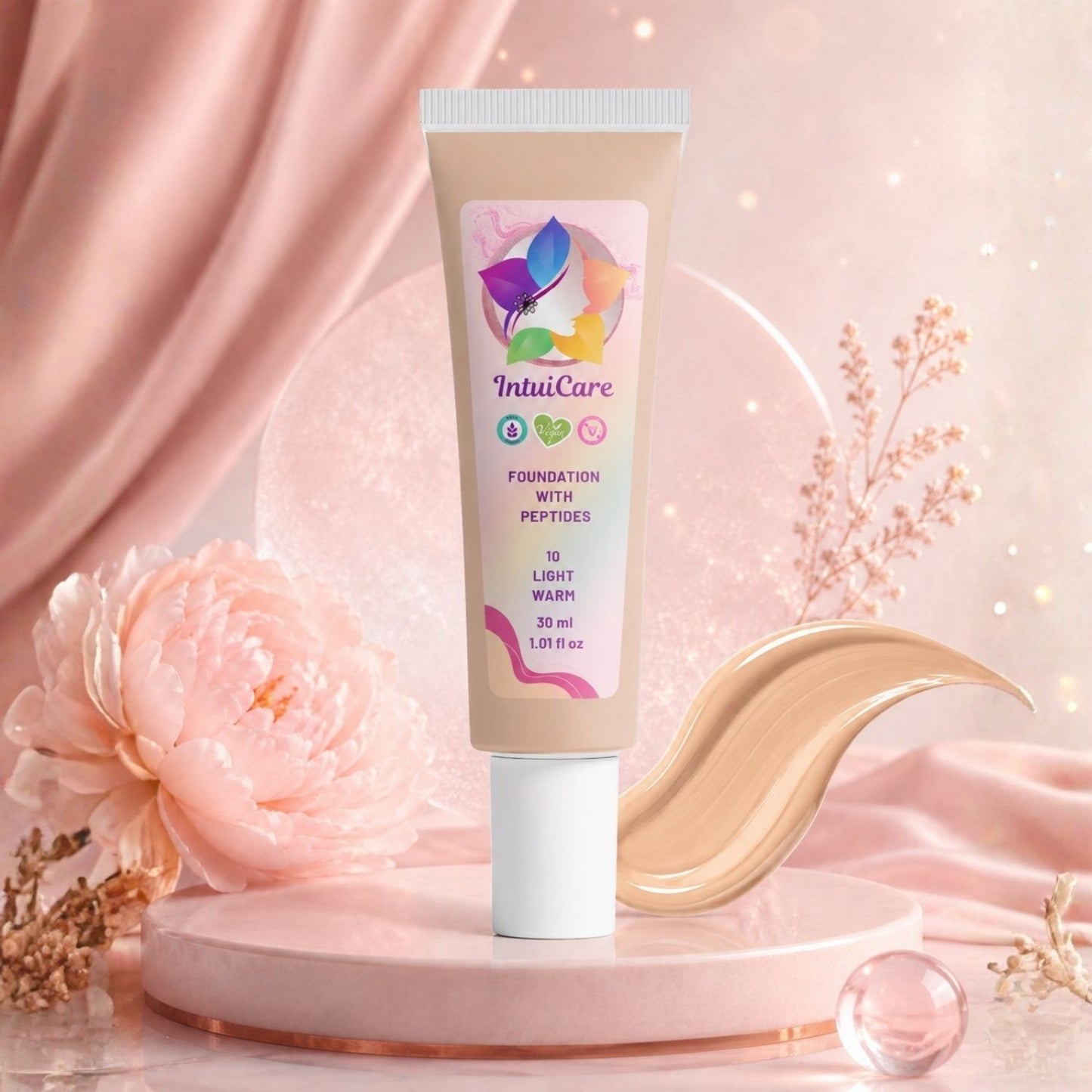 IntuiCare Foundation with Peptides, 10 Light Warm