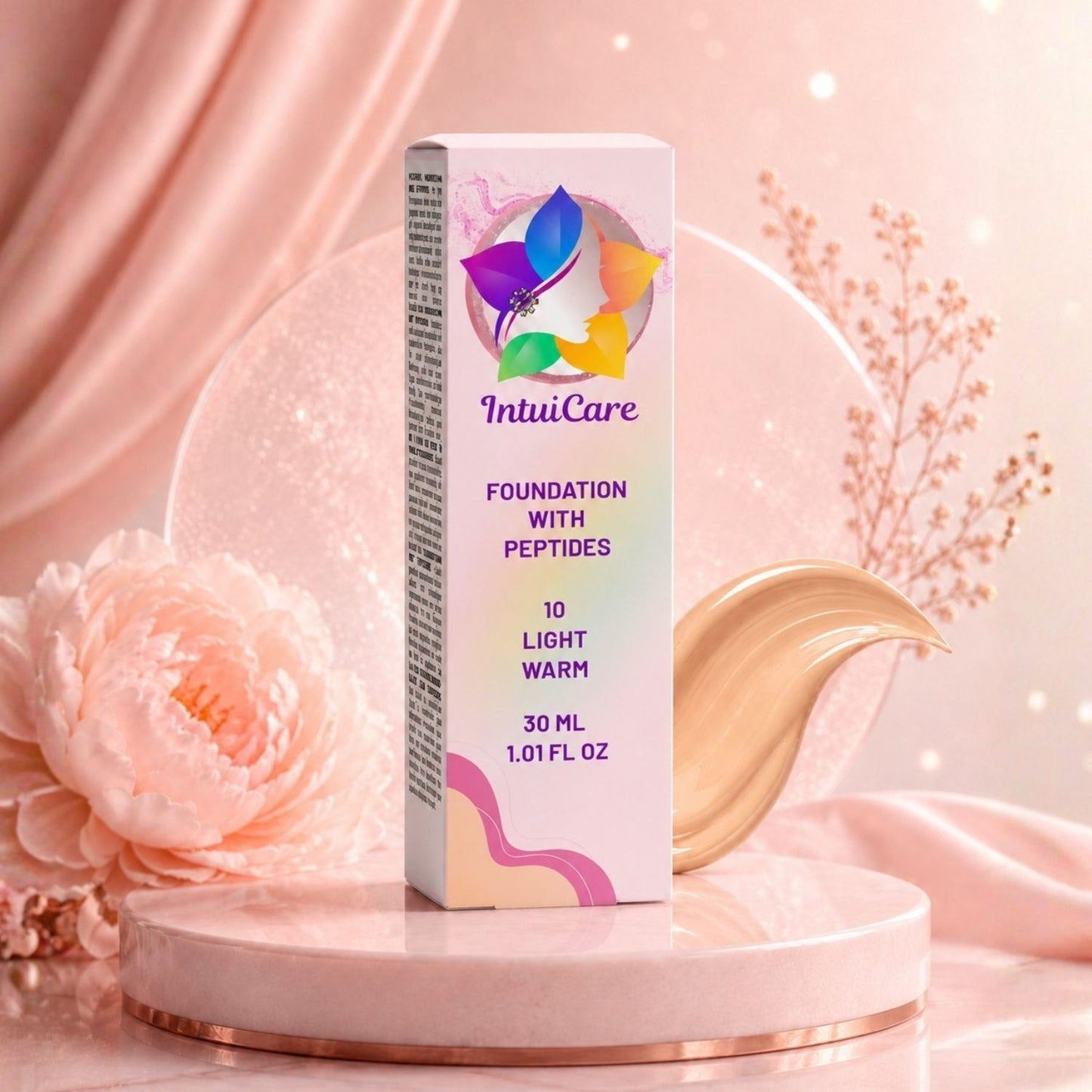 IntuiCare Foundation with Peptides, 10 Light Warm