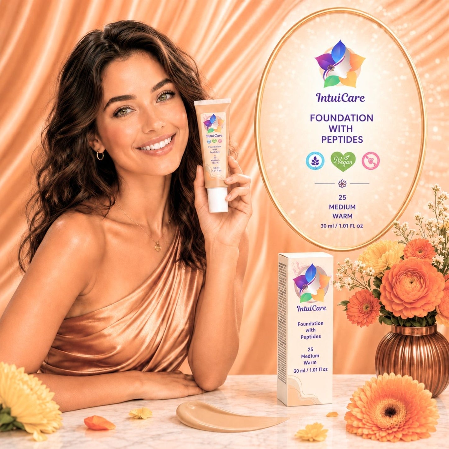IntuiCare Foundation with Peptides,  25 Medium Warm