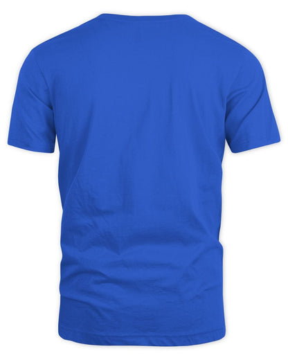 Blue shirt back view plain