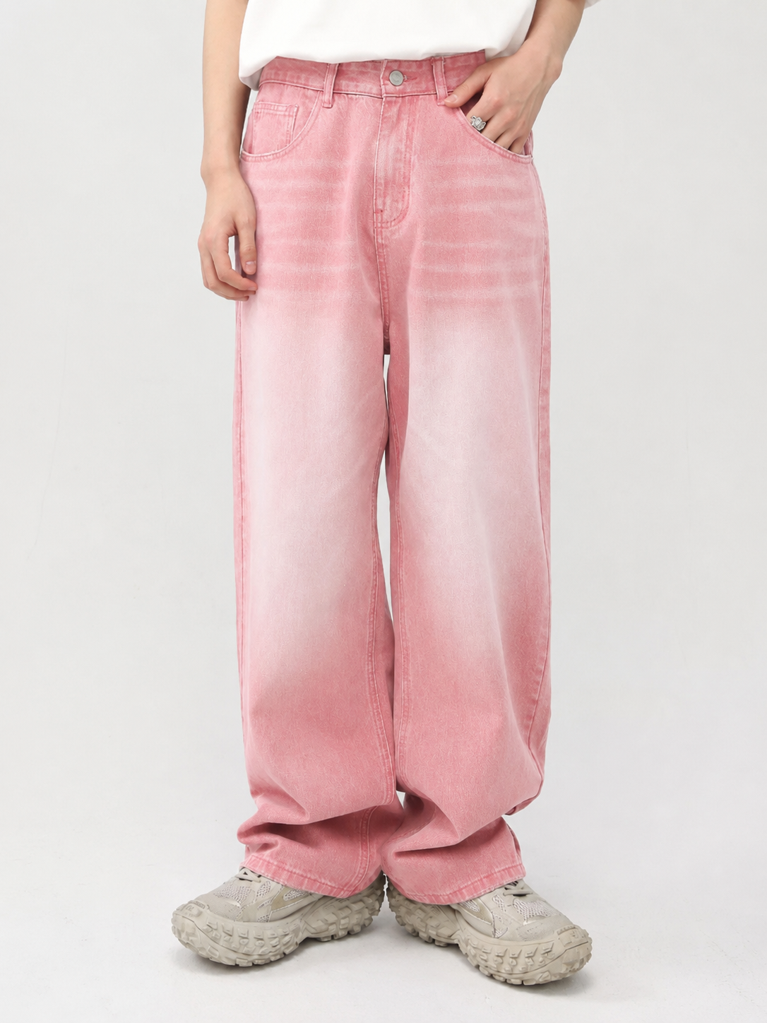 Men's Gradient Wide-Leg Jeans