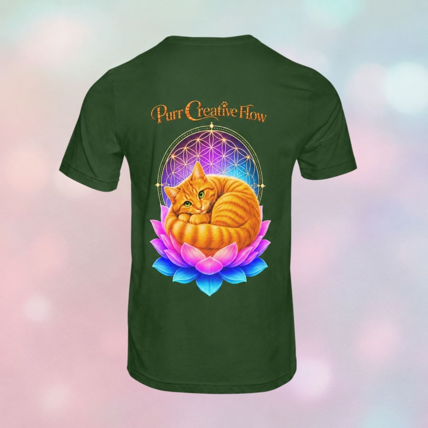 Purr Creative Flow | Lotus Cats Collection | Cat Premium Graphic Tee | Unisex