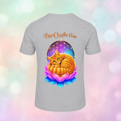 Purr Creative Flow | Lotus Cats Collection | Cat Premium Graphic Tee | Unisex
