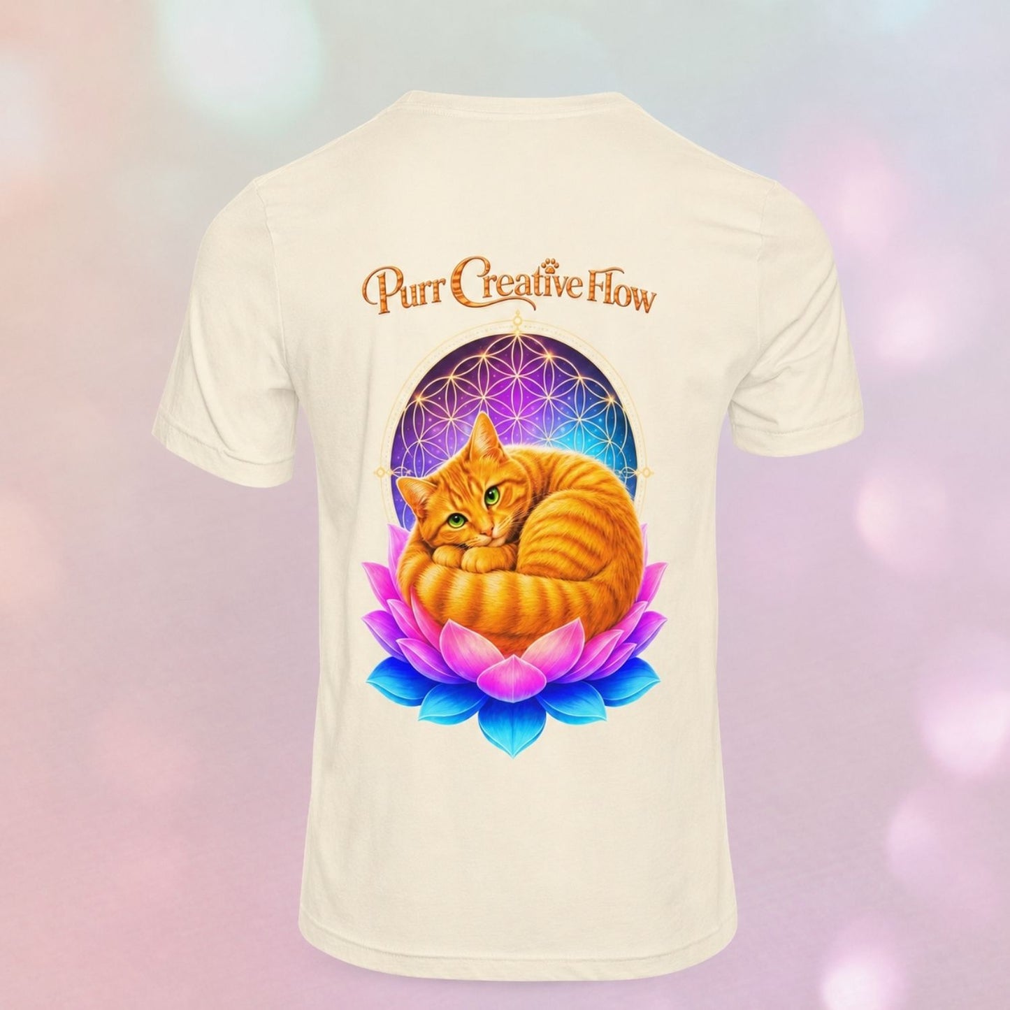 Purr Creative Flow | Lotus Cats Collection | Cat Premium Graphic Tee | Unisex