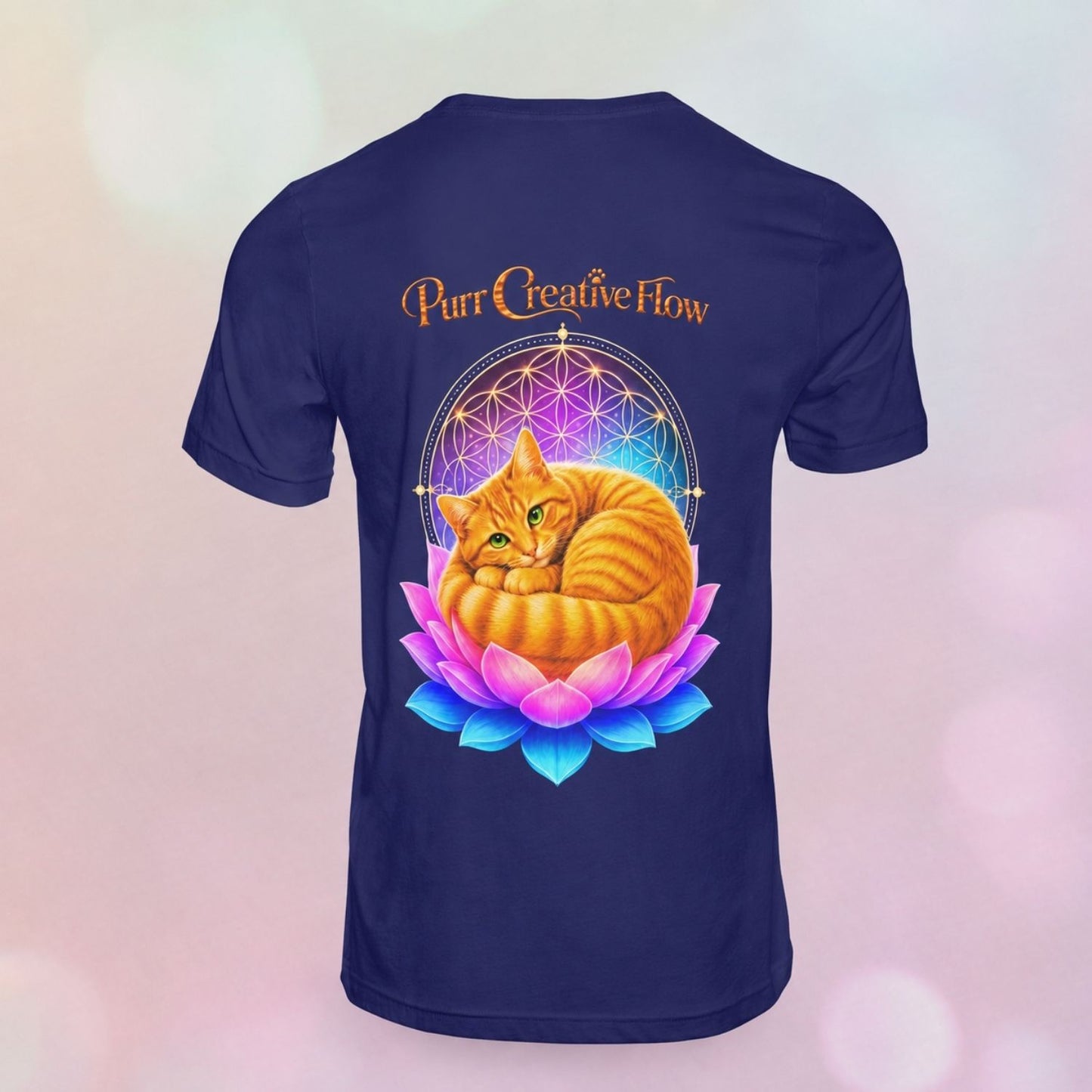 Purr Creative Flow | Lotus Cats Collection | Cat Premium Graphic Tee | Unisex
