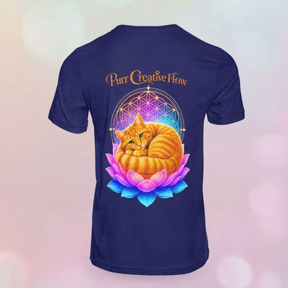 Purr Creative Flow | Lotus Cats Collection | Cat Premium Graphic Tee | Unisex