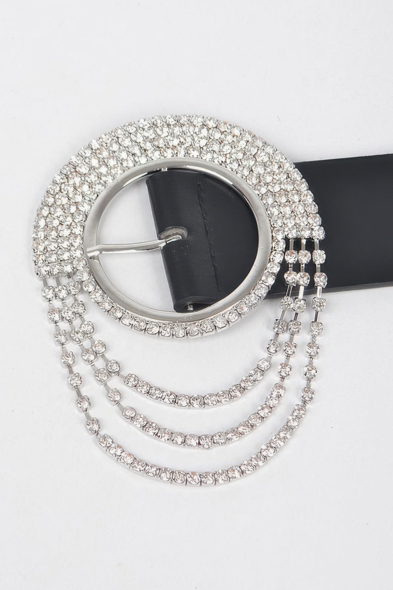 Rhinestone Round Buckle Plus Size Belt - Meta Description
