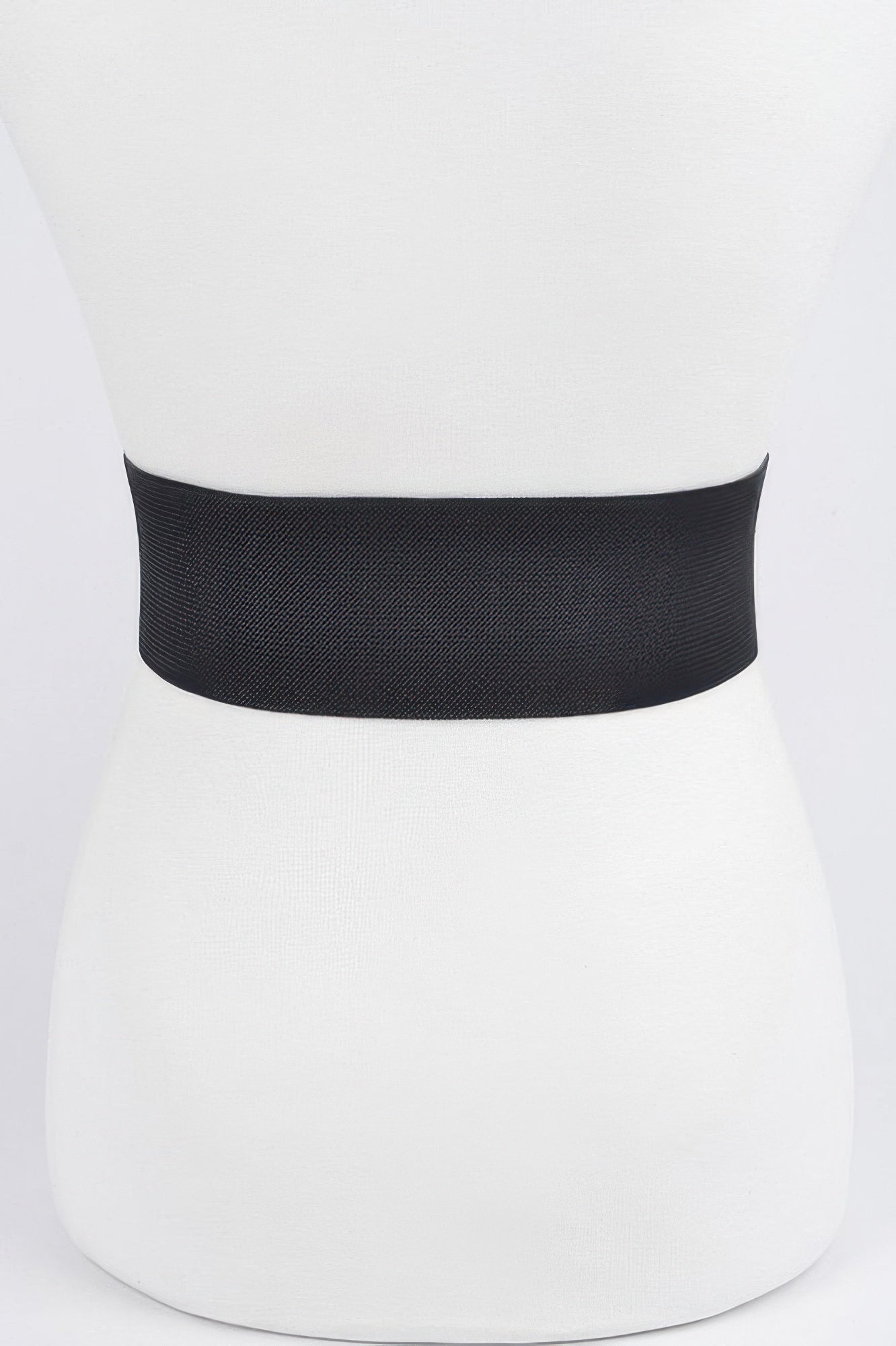 Layered Rhinestone Buckle Plus Size Elastic Belt - Meta Description