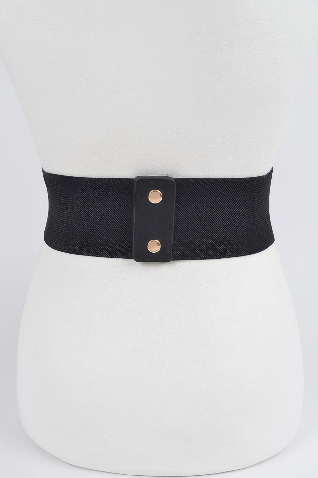 Metal Buckle Plus Size Elastic Belt - Meta Description