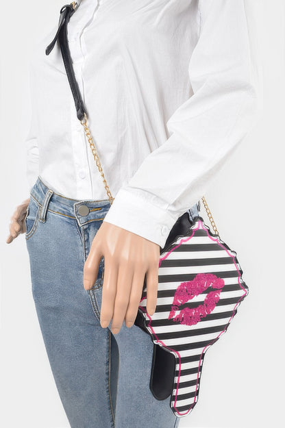 Lips Hair Brush Clutch - Meta Description