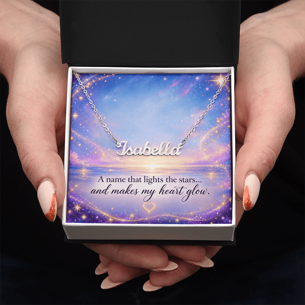 A Name That Lights the Stars...And Makes My Heart Glow | Custom Name Necklace - #variant_color# - #variant_size# - #variant_option#