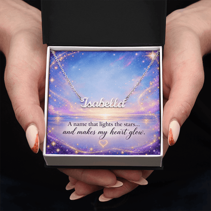 A Name That Lights the Stars...And Makes My Heart Glow | Custom Name Necklace - #variant_color# - #variant_size# - #variant_option#