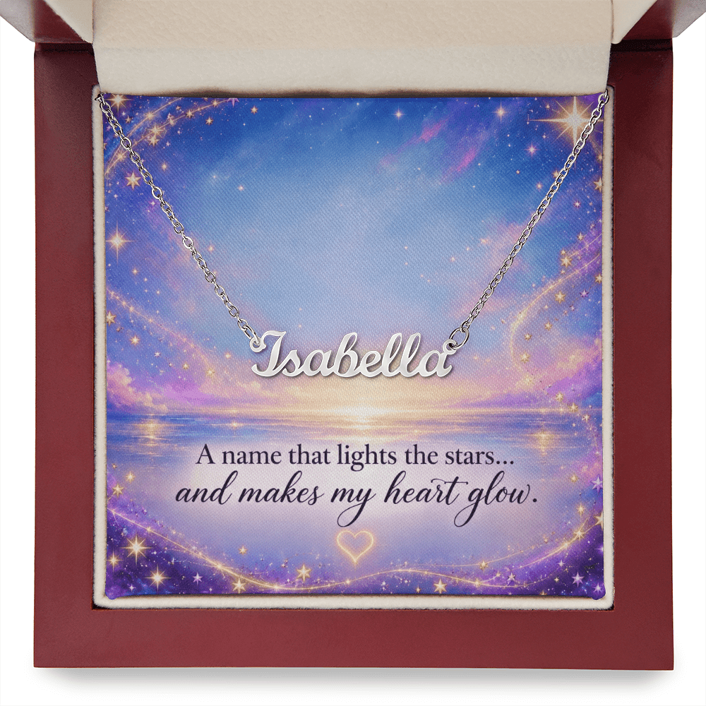 A Name That Lights the Stars...And Makes My Heart Glow | Custom Name Necklace - #variant_color# - #variant_size# - #variant_option#