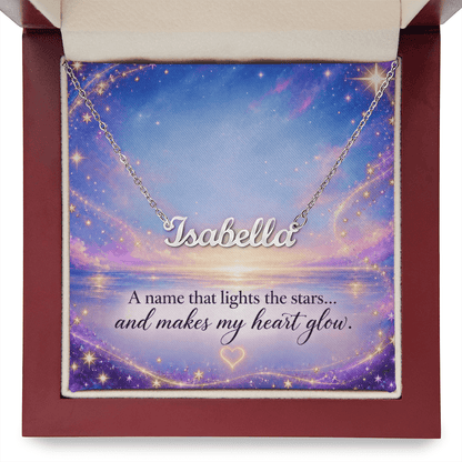 A Name That Lights the Stars...And Makes My Heart Glow | Custom Name Necklace - #variant_color# - #variant_size# - #variant_option#
