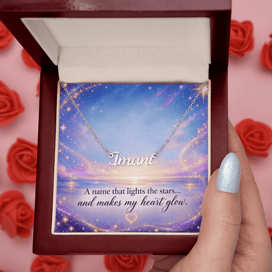 A Name That Lights the Stars...And Makes My Heart Glow | Custom Name Necklace - #variant_color# - #variant_size# - #variant_option#