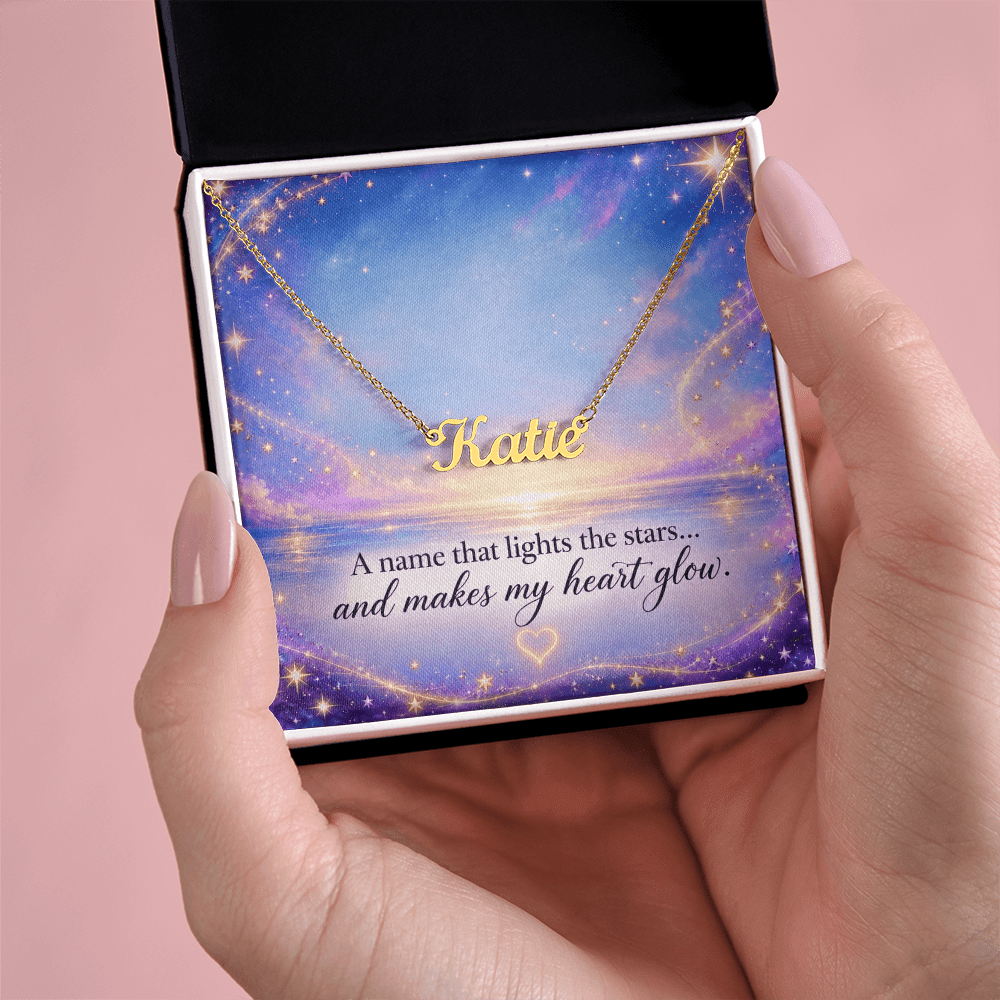 A Name That Lights the Stars...And Makes My Heart Glow | Custom Name Necklace - #variant_color# - #variant_size# - #variant_option#