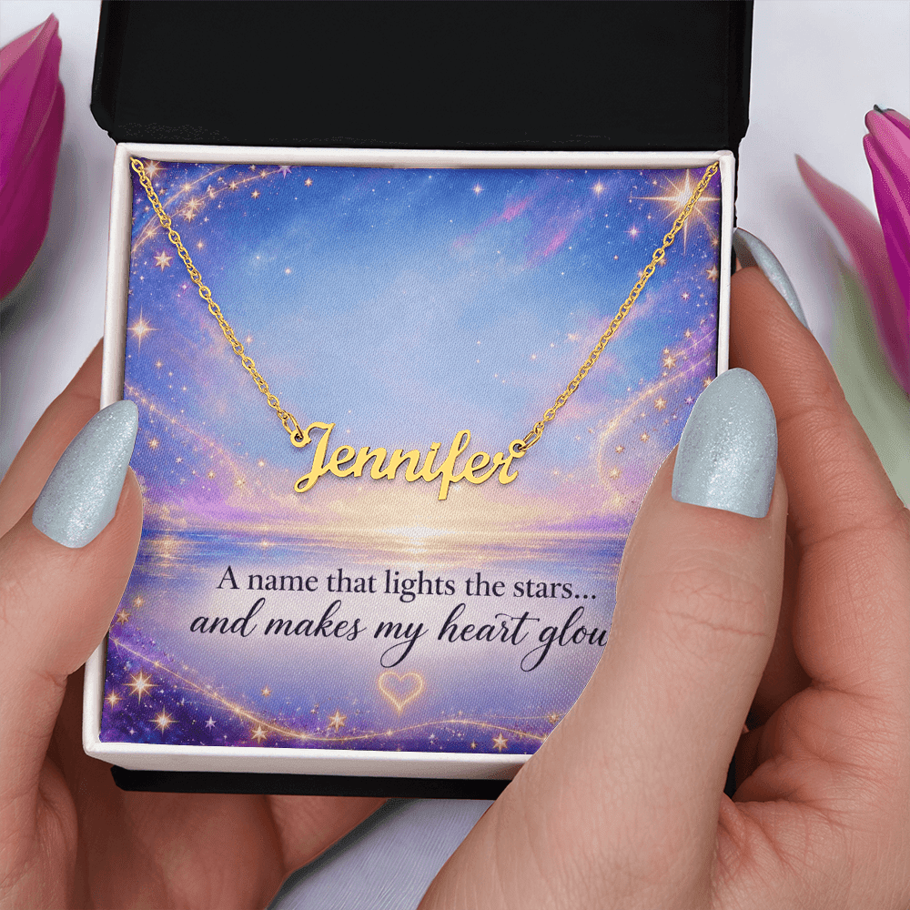 A Name That Lights the Stars...And Makes My Heart Glow | Custom Name Necklace - #variant_color# - #variant_size# - #variant_option#