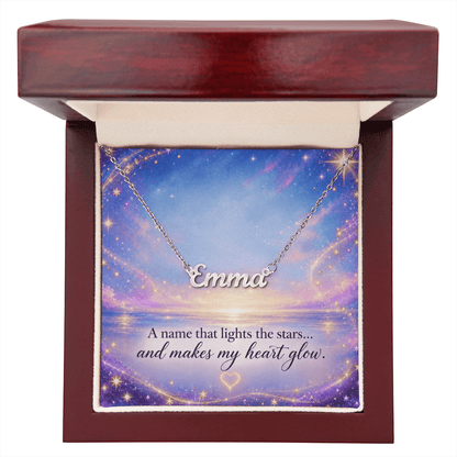 A Name That Lights the Stars...And Makes My Heart Glow | Custom Name Necklace - #variant_color# - #variant_size# - #variant_option#