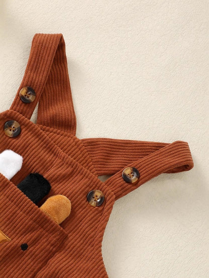 Children's Cartoon Pocket Corduroy Overalls - #variant_color# - #variant_size# - #variant_option#