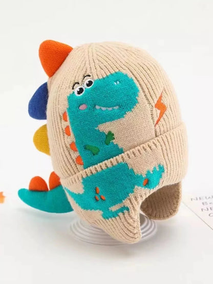 Children's Dinosaur Knitted Hat - variant_color - variant_size - variant_option