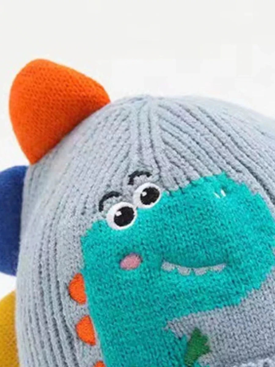 Children's Dinosaur Knitted Hat - variant_color - variant_size - variant_option