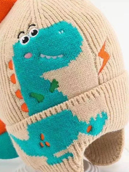 Children's Dinosaur Knitted Hat - variant_color - variant_size - variant_option