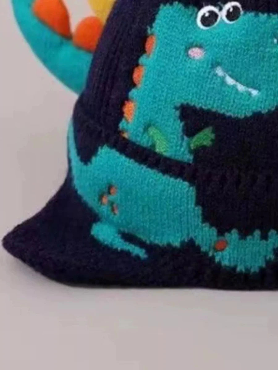 Children's Dinosaur Knitted Hat - variant_color - variant_size - variant_option