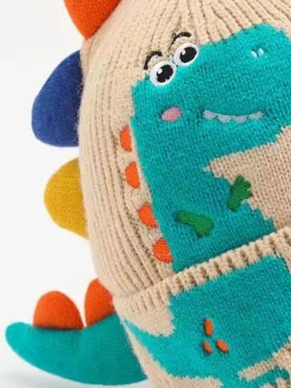 Children's Dinosaur Knitted Hat - variant_color - variant_size - variant_option