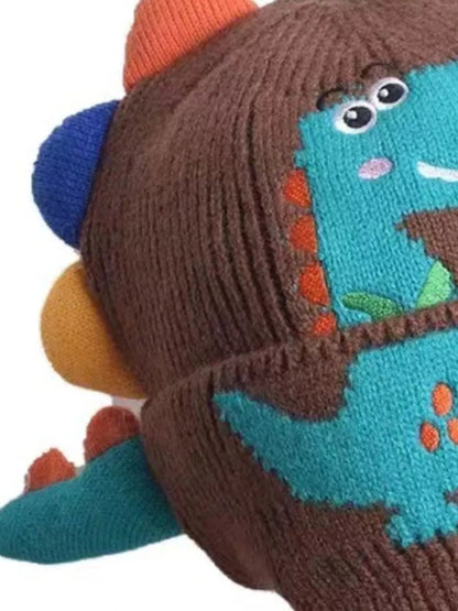 Children's Dinosaur Knitted Hat - variant_color - variant_size - variant_option