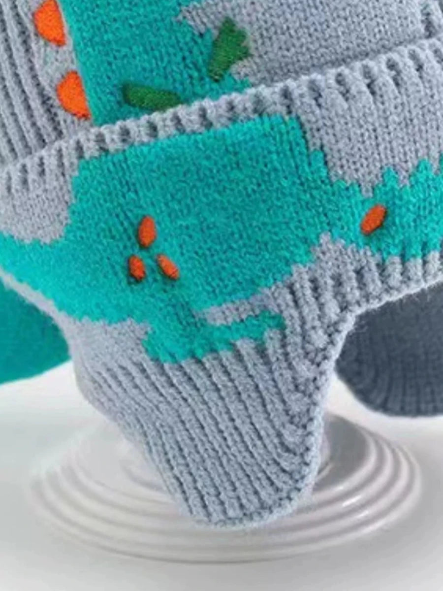 Children's Dinosaur Knitted Hat - variant_color - variant_size - variant_option
