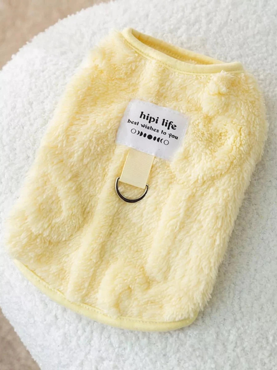 Cozy Plush Pet Sweater with Cute Patch - variant_color - variant_size - variant_option