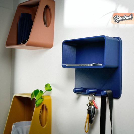 Floating Wall Shelf, Magnetic Key Holder - variant_color - variant_size - variant_option