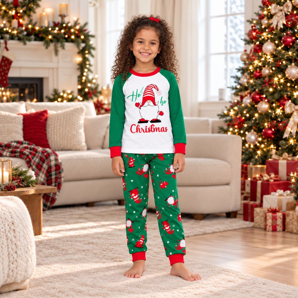 Full Size Christmas Gnome Print Matching Family Pajama Set Plus Size - #variant_color# - #variant_size# - #variant_option#