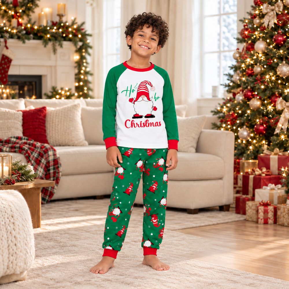 Full Size Christmas Gnome Print Matching Family Pajama Set Plus Size - #variant_color# - #variant_size# - #variant_option#