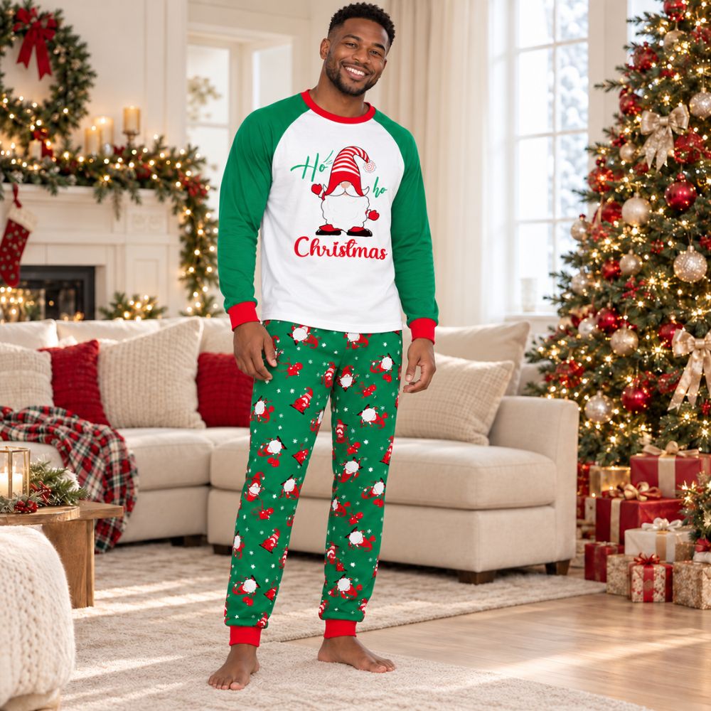 Full Size Christmas Gnome Print Matching Family Pajama Set Plus Size - #variant_color# - #variant_size# - #variant_option#