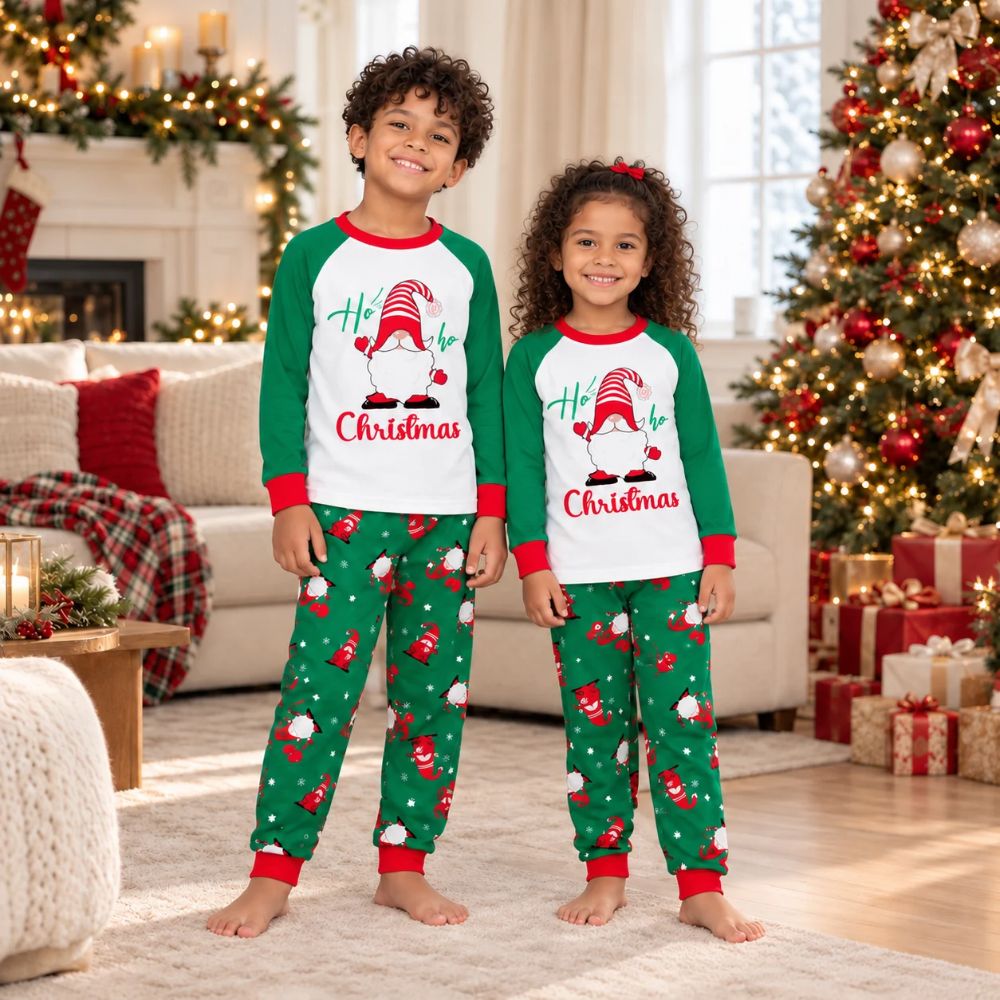 Full Size Christmas Gnome Print Matching Family Pajama Set Plus Size - #variant_color# - #variant_size# - #variant_option#