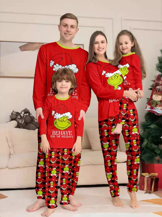 Grinch | Family Matching Christmas Pajama-Lounging Set | S-4XL - #variant_color# - #variant_size# - #variant_option#