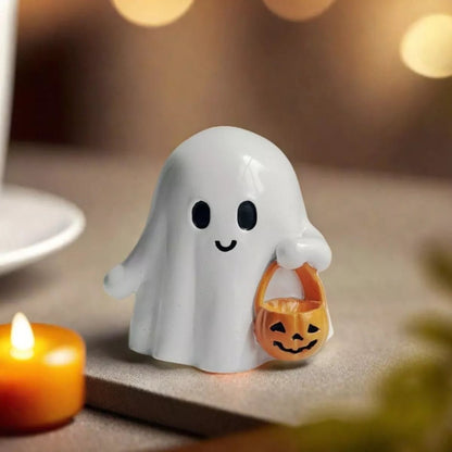 Halloween Ghost Ornament with Pumpkin Basket - variant_color - variant_size - variant_option
