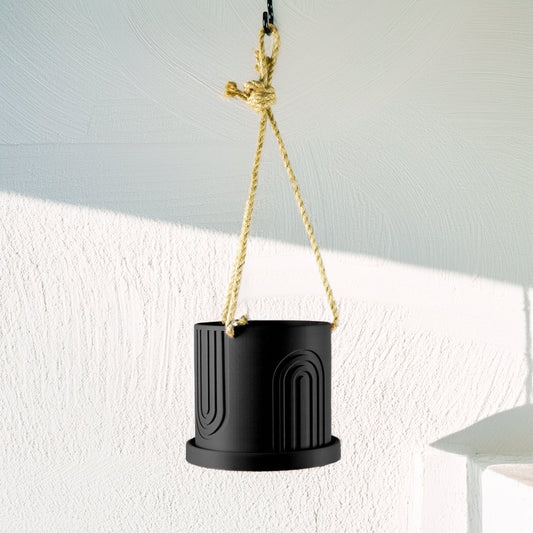 Indoor Hanging Planter for Indoor, 4 or 5 inch Hanging Plant Pot Unique Gift, 3D Printed Planter, Outdoor Patio Decor, Cottagecore Decor,BOW - variant_color - variant_size - variant_option