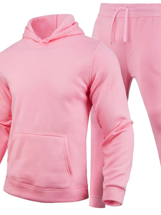 Men's Full Size Long Sleeve Hoodie and Pants Set Plus Size - variant_color - variant_size - variant_option