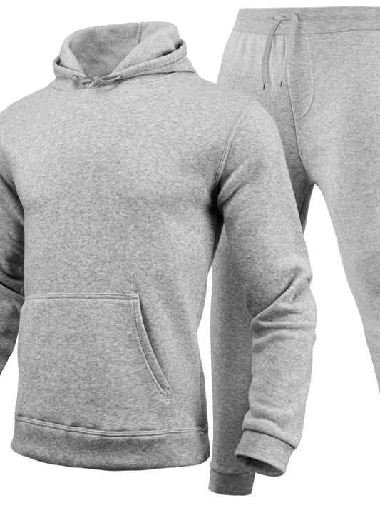 Men's Full Size Long Sleeve Hoodie and Pants Set Plus Size - variant_color - variant_size - variant_option