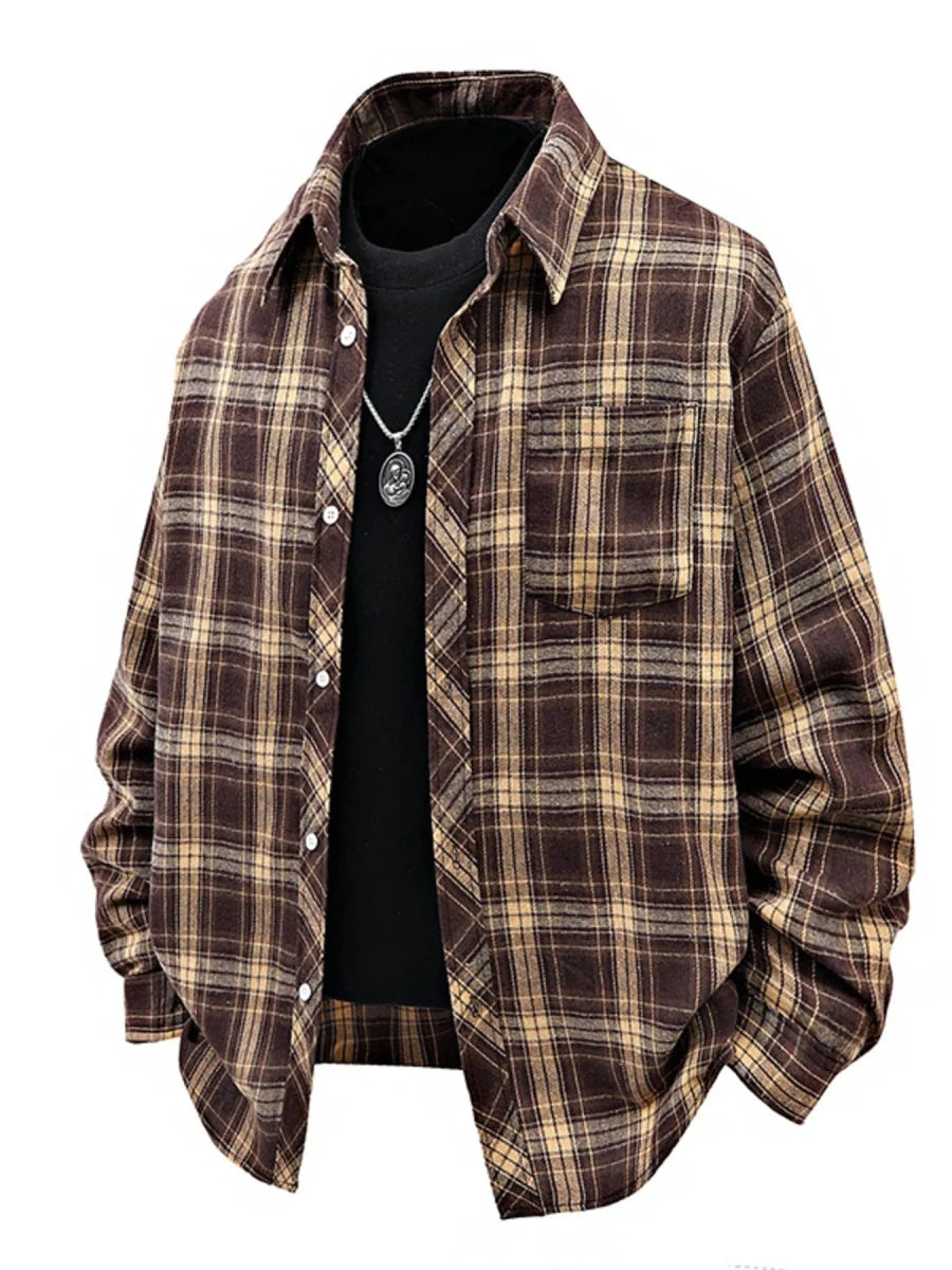 Men's Plaid Button Up Shirt | S-3X - variant_color - variant_size - variant_option