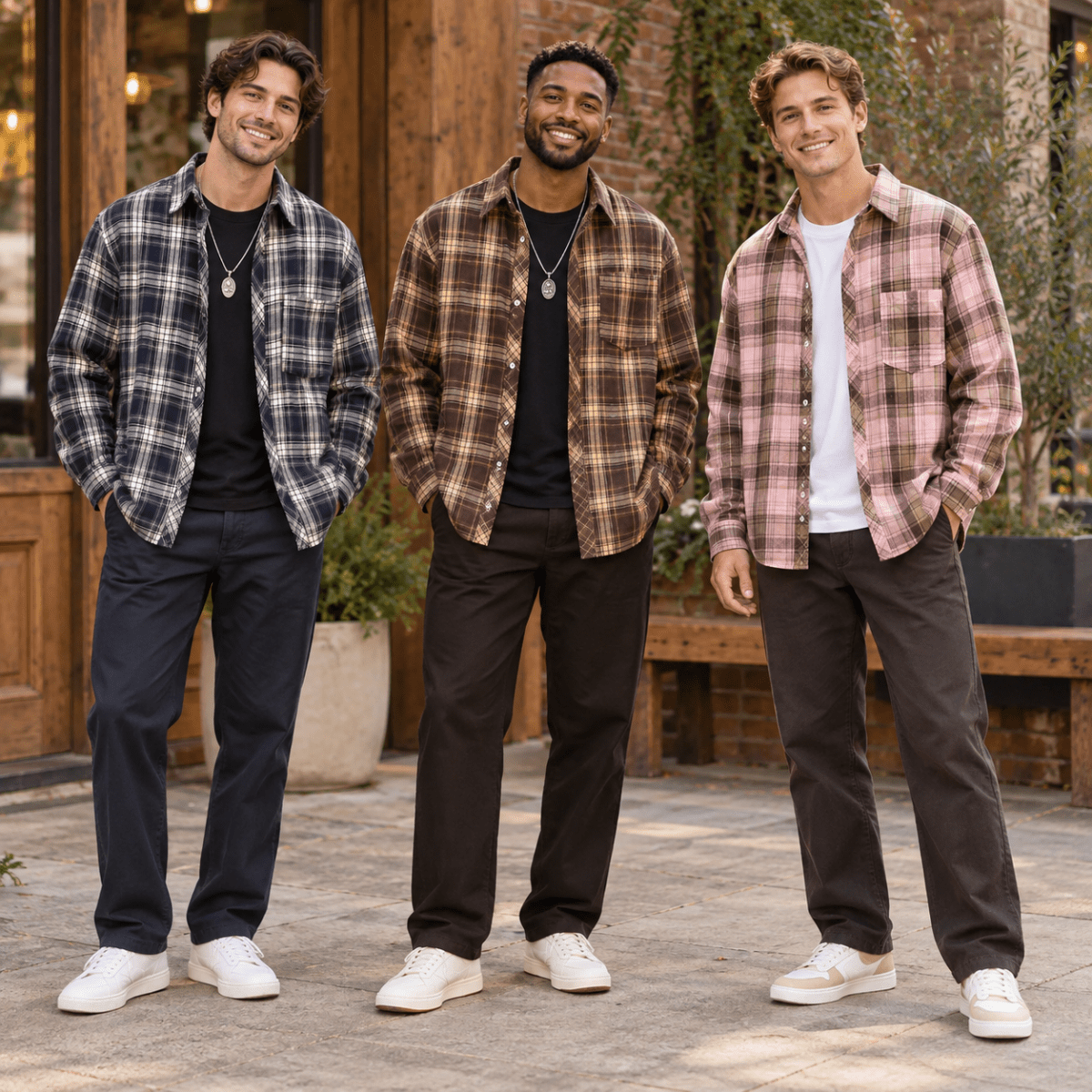 Men's Plaid Button Up Shirt | S-3X - variant_color - variant_size - variant_option